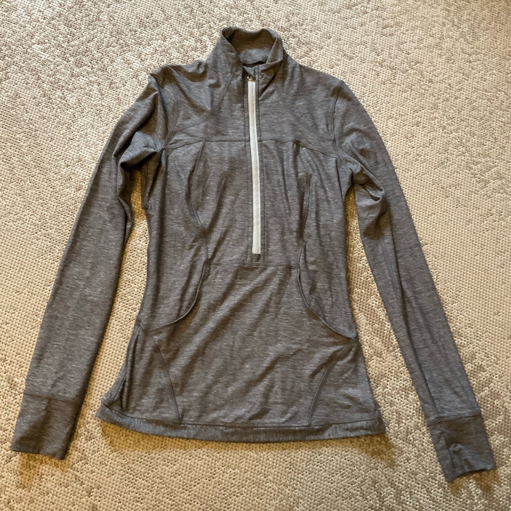 Lululemon quarter zip gray jacket